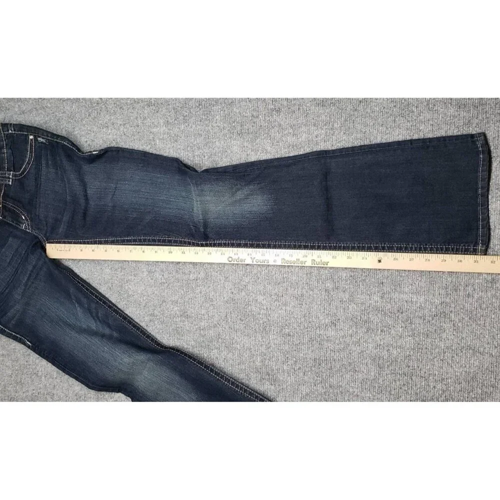 Silver Jeans Dawson Womens 26X32 Blue Bootcut Faded Embroidered Low Rise New - Picture 9 of 12